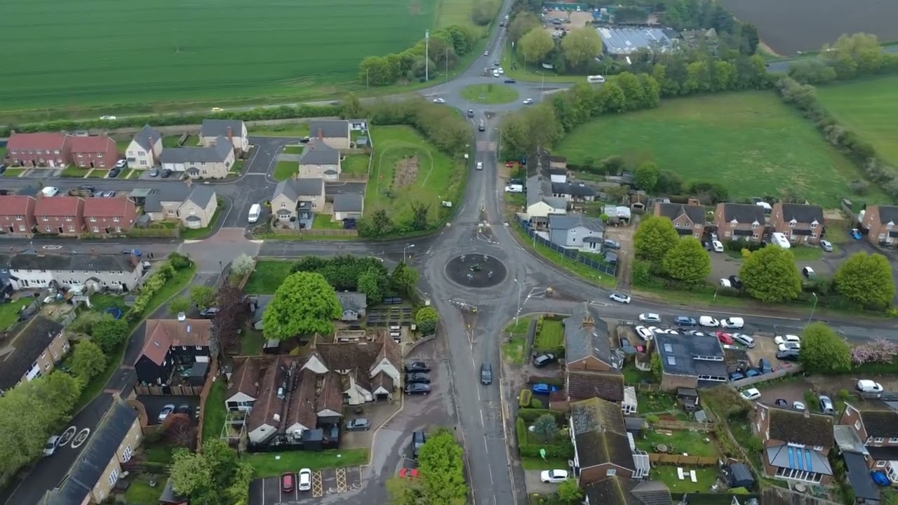 Henlow Village Roundabout Easter Monday 2025. DJI Mini 4K