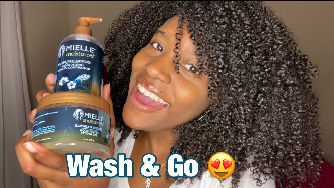 Wash & Go Using Mielle Organics Hawaiian Ginger Collection || Moisturizing!!😍