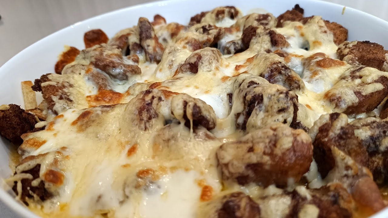 Gratin Poutine au poulet 🇨🇦  غراتان بوتين بالدجاج 