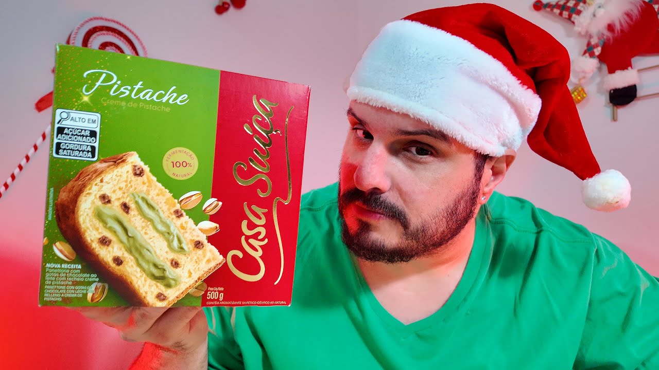 PROVANDO O PANETTONE PISTACHE da CASA SUÍÇA - MEU DEUS, O QUE FOI ISSO?
