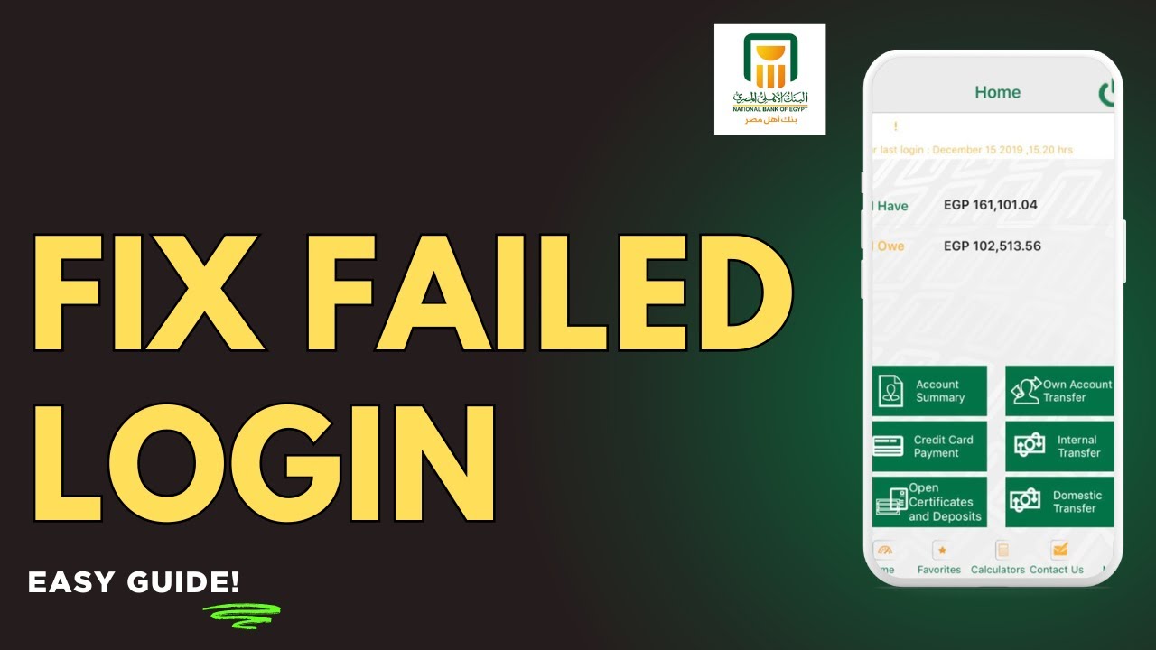 How to Fix NBE App Login Failed