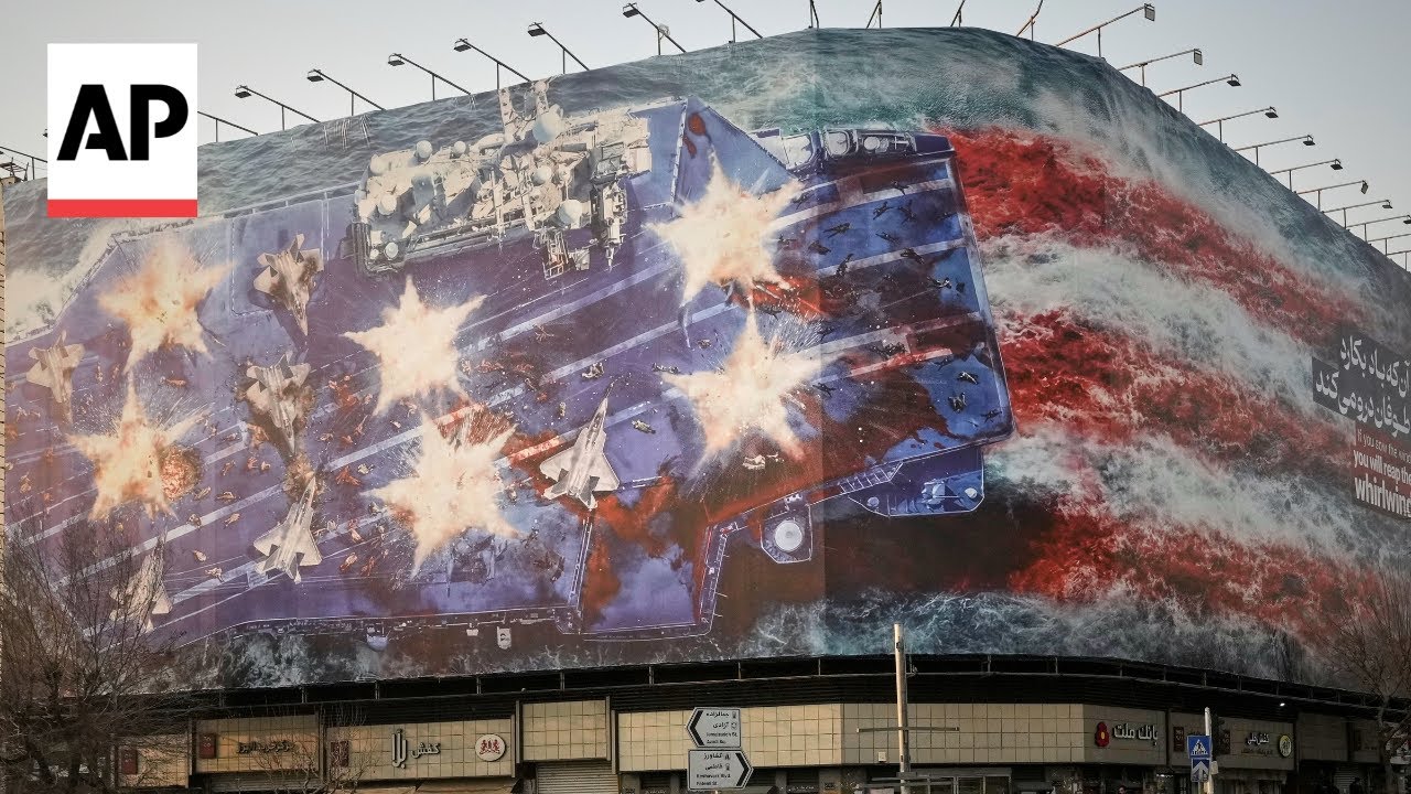 Iranian authorities unveil Tehran mural vowing to respond if US attempts to strike