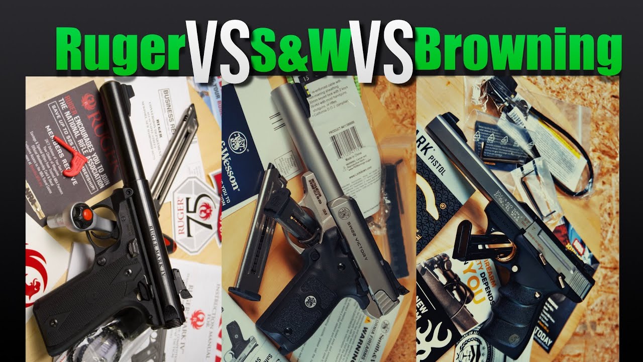 🎯 Comparativa RUGER vs S&W vs BROWNING calibre 22lr 🔫 #rugerpistol #smithandwesson  #browning #22lr