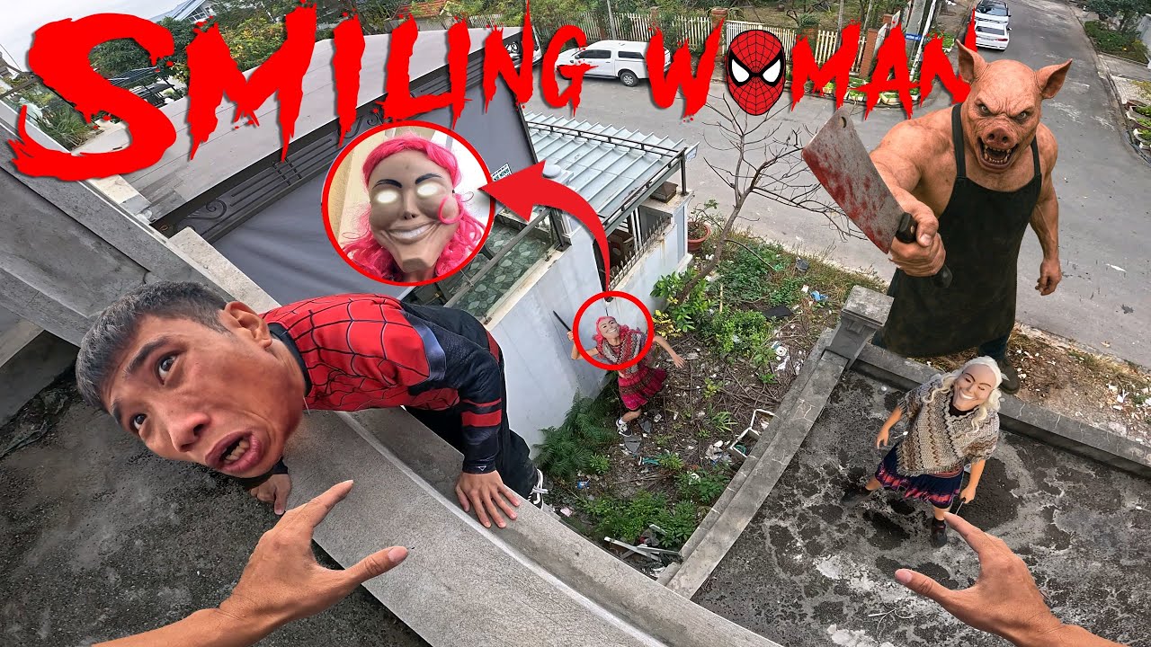 ESCAPING SMILING WOMAN 73.0 | Parkour Pov Horror Film| By B2F Viet Nam