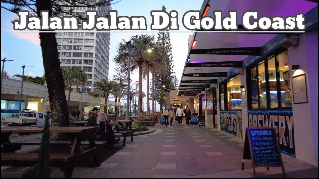 Jalan Jalan Di Gold Coast ( Surfers Paradise Blvd - Elkhorn Ave ) || 4K 🎥