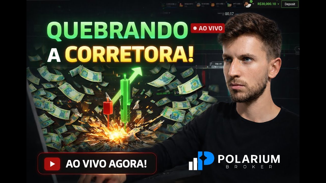 OPERANDO AO VIVO NA POLARIUM 🔥 QUEBRANDO A CORRETORA NO MEIO