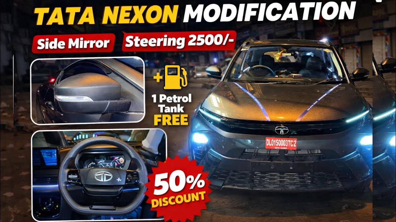 2026Tata NEXON✅ Modification || 50% off‼️on full base to top|| budget modification in nexon||