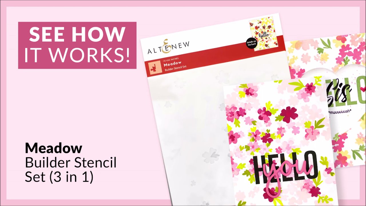 Create beautiful floral designs with Meadow Builder Stencil Set