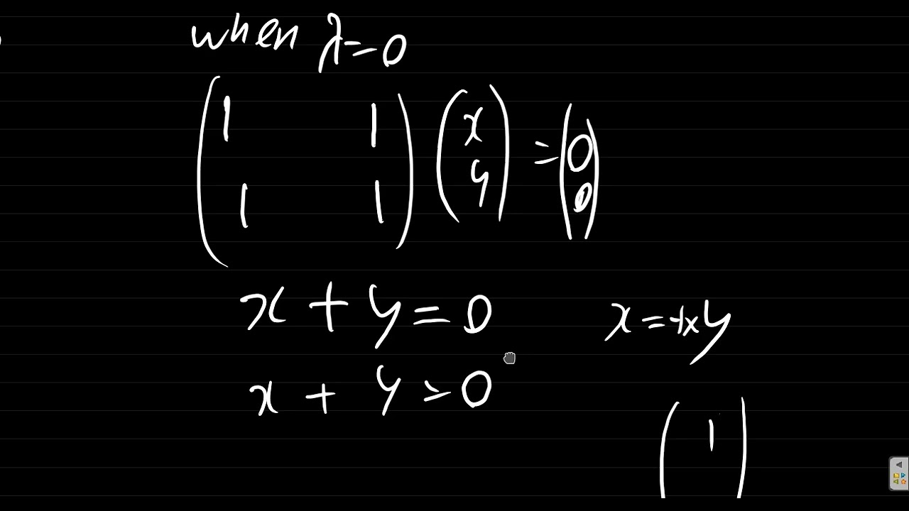 Eigenvalues and Eigenvectors of Matrices Example 101024c