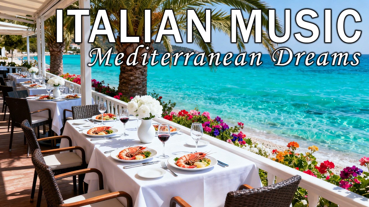 🎶 Italian Vibes & Mediterranean Music 🎶 2+ Hours Scenic Amalfi Coast & Lake Como Relaxation 4K