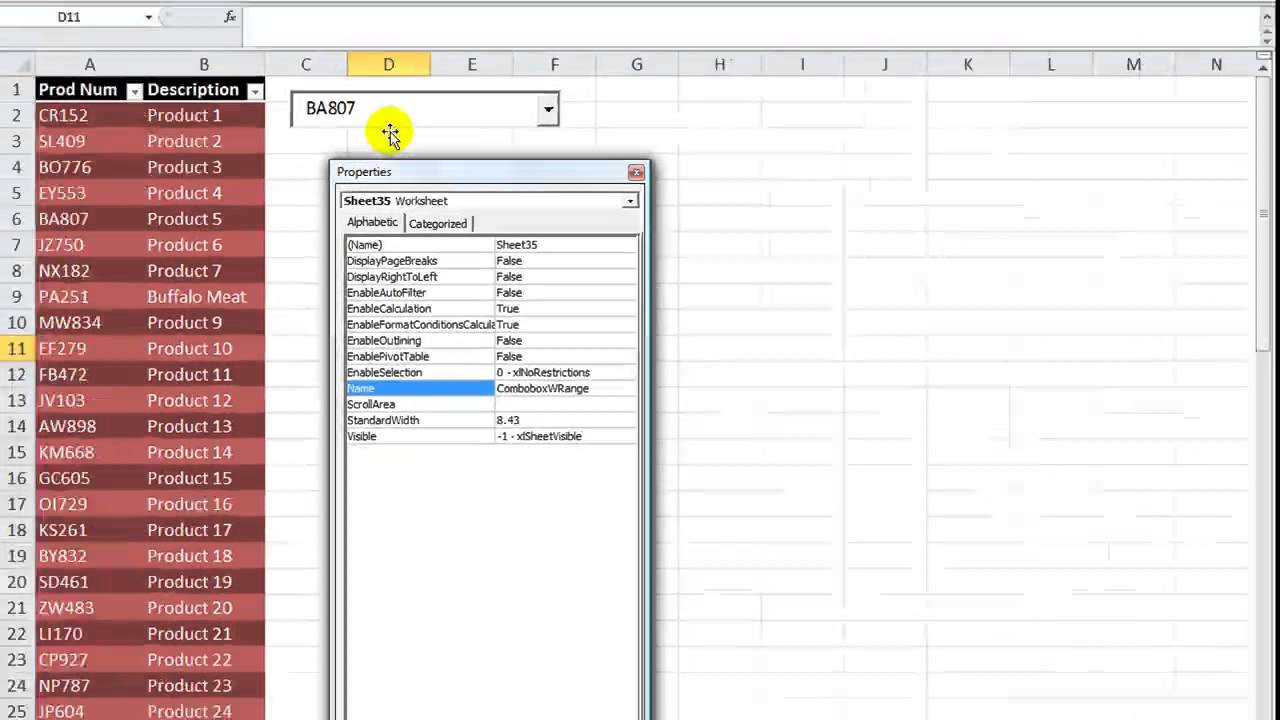 Excel VBA ActiveX Series #8 How to Fill Combobox with Table Q & A