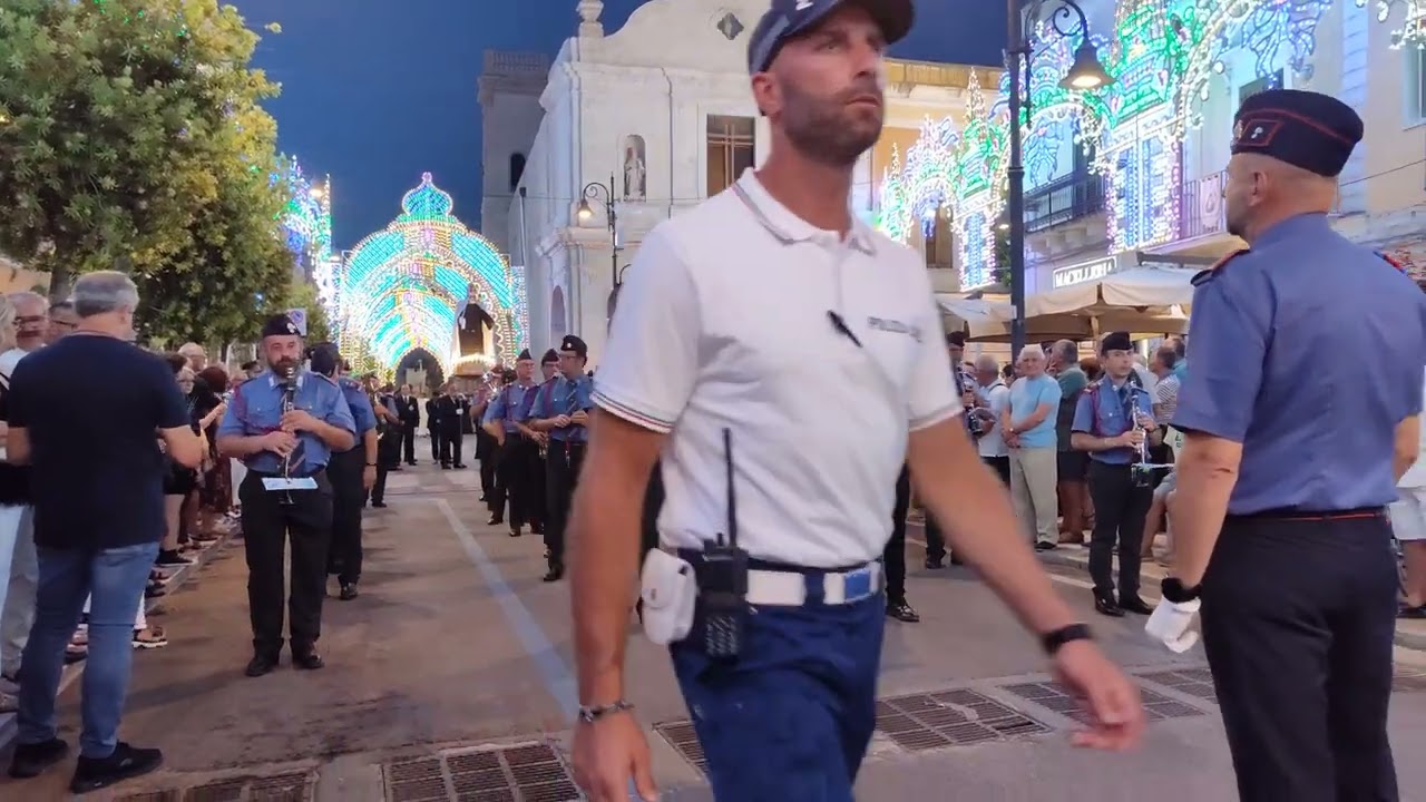 Marcia Mosè banda dei Carabinieri La Benemerita 22/7/23 Noicattaro Processione S Maria del Carmine