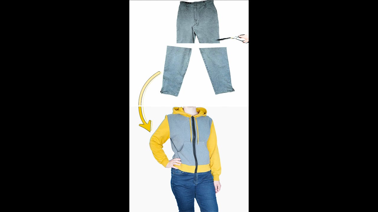 Легко превращаем джинсы в модную куртку своими руками Miarti 🧵✂️