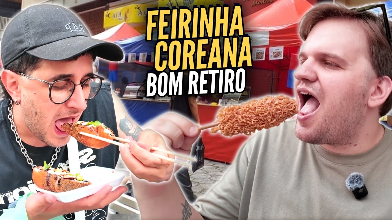 PROVANDO COMIDAS ASIÁTICAS na FEIRA COREANA