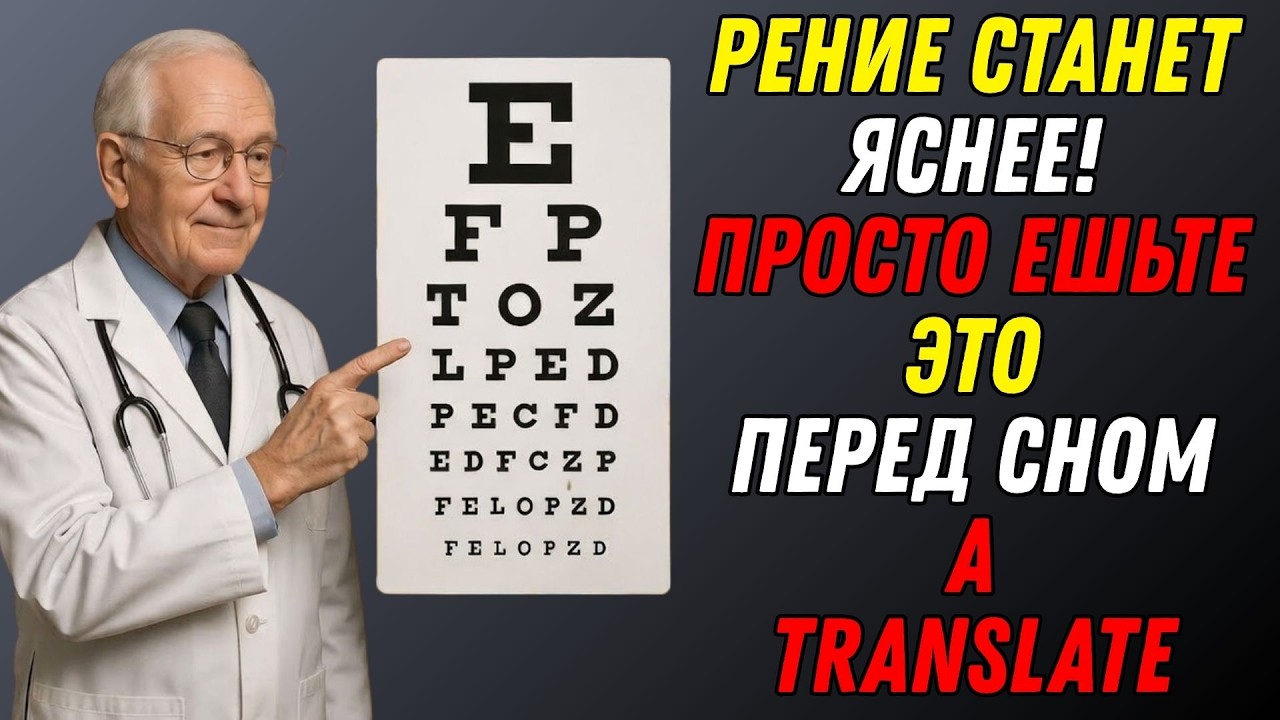 Зрение перестанет падать! Всего одна привычка перед сном