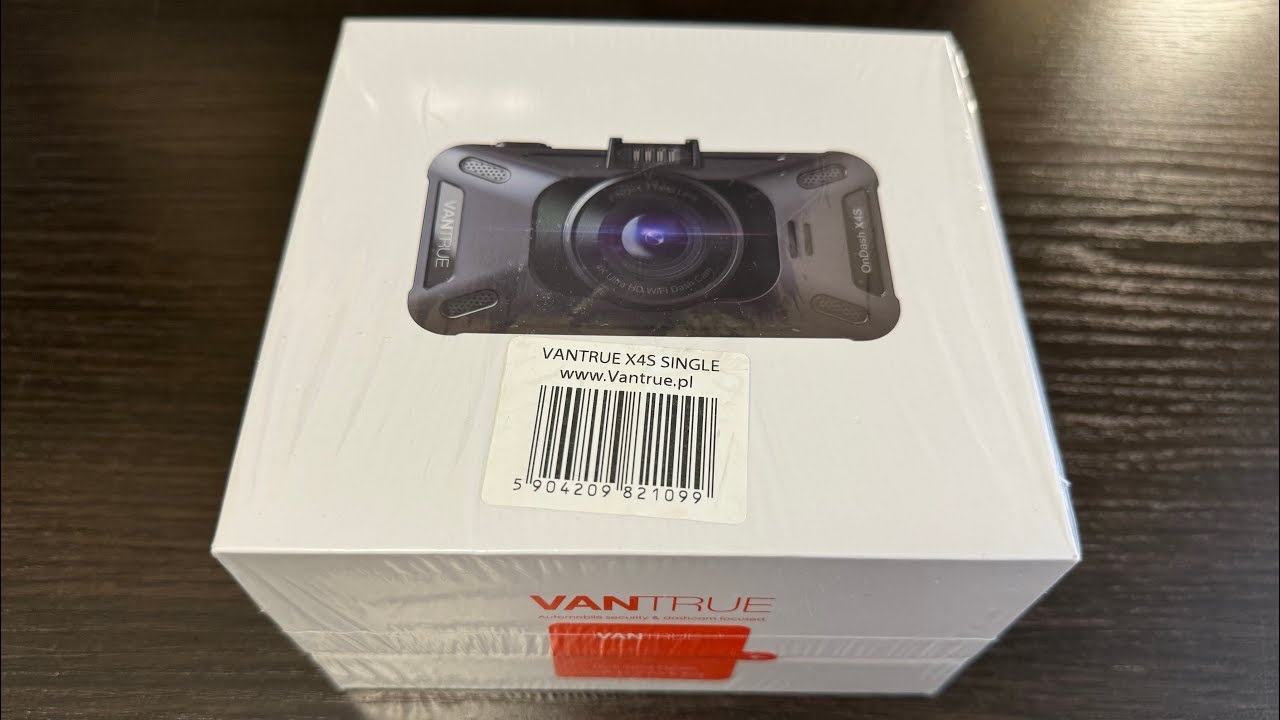 Unboxing wideorejestratora/kamery samochodowej VANTRUE X4S 4K Dash Cam. Nagrano iPhone 15 Pro
