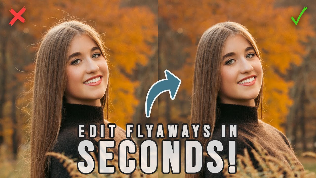 How To Remove Stray Hairs in SECONDS From Photos Using AI in Photoshop & Lightroom