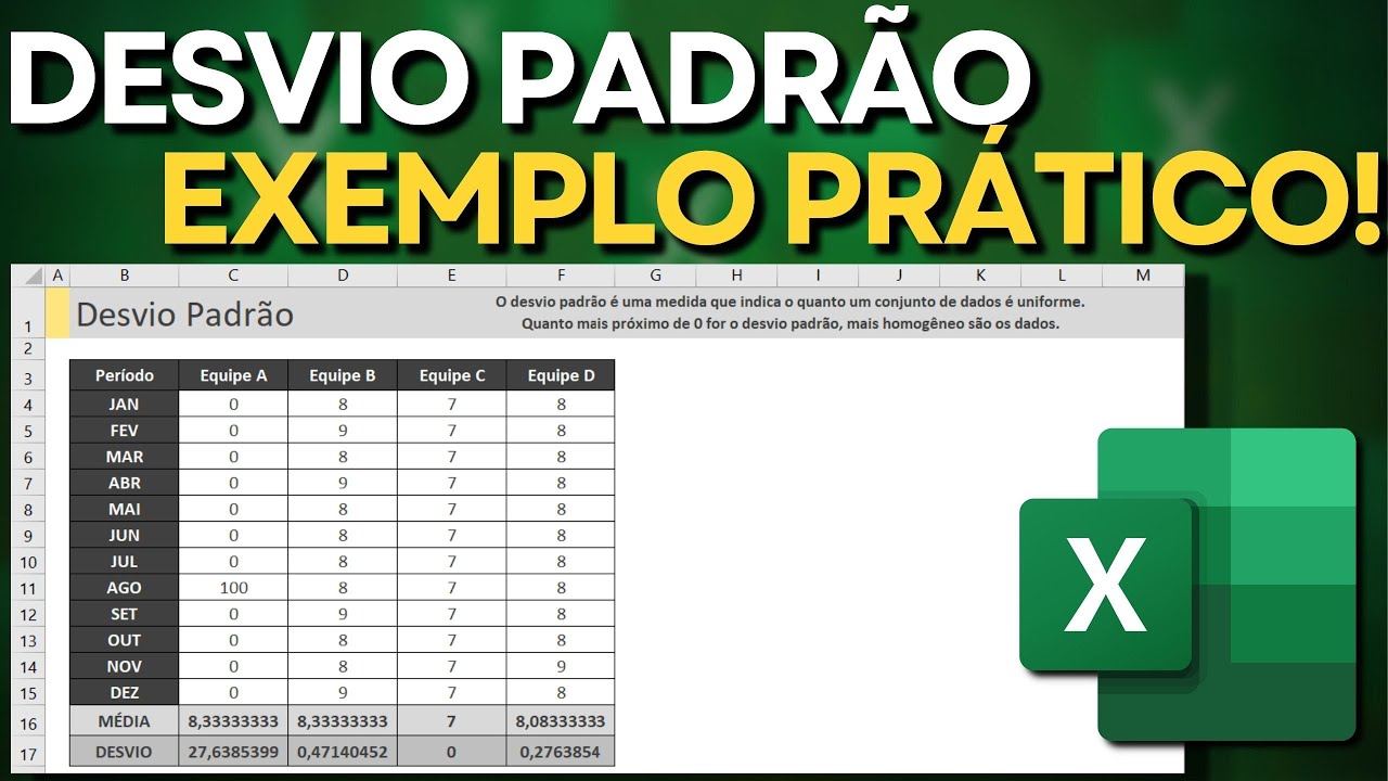 Como fazer Desvio Padrão no Excel na Prática | O que é, Pra que serve