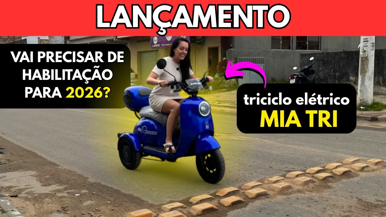 Triciclo elétrico Mia tri para 2 e 3 pessoas!