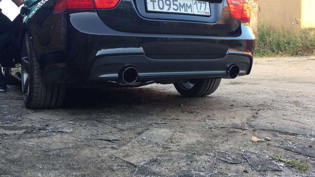 BMW e91 LCI 320d engine N47d20c exhaust sound