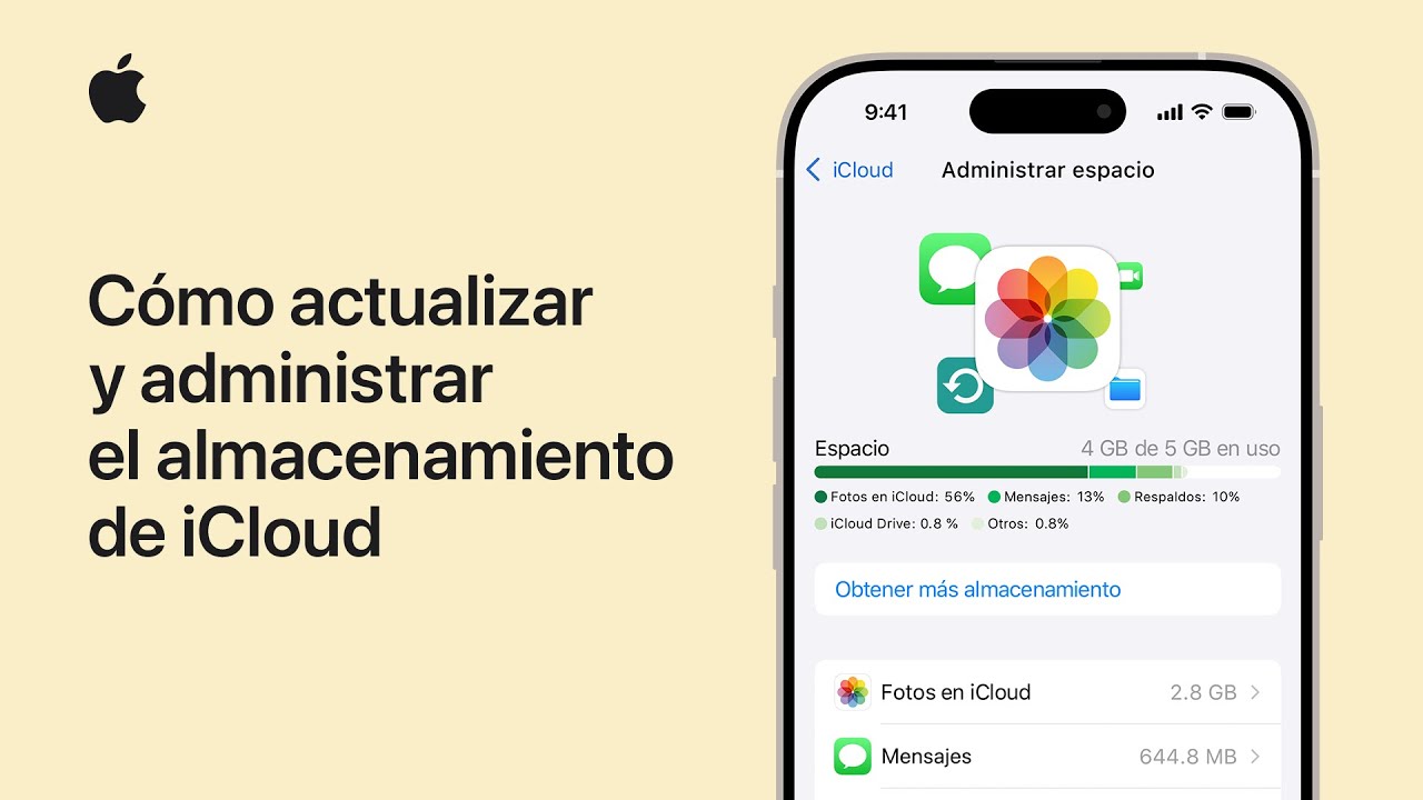 Cómo actualizar y administrar el almacenamiento de iCloud en el iPhone | Soporte técnico de Apple