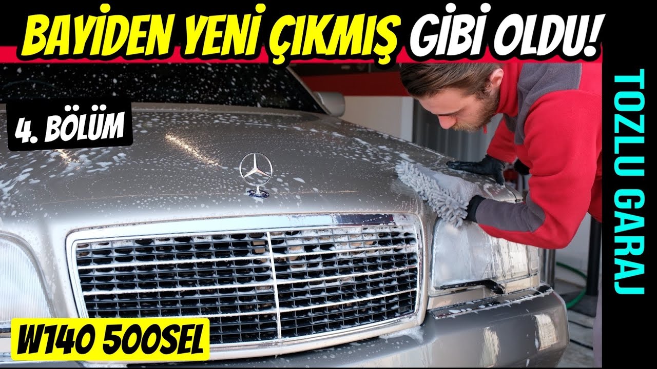 TOZLU GARAJ | Mercedes 500SEL W140 Detaylı İ&ccedil; ve Dış Temizlik | 4. B&ouml;l&uuml;m