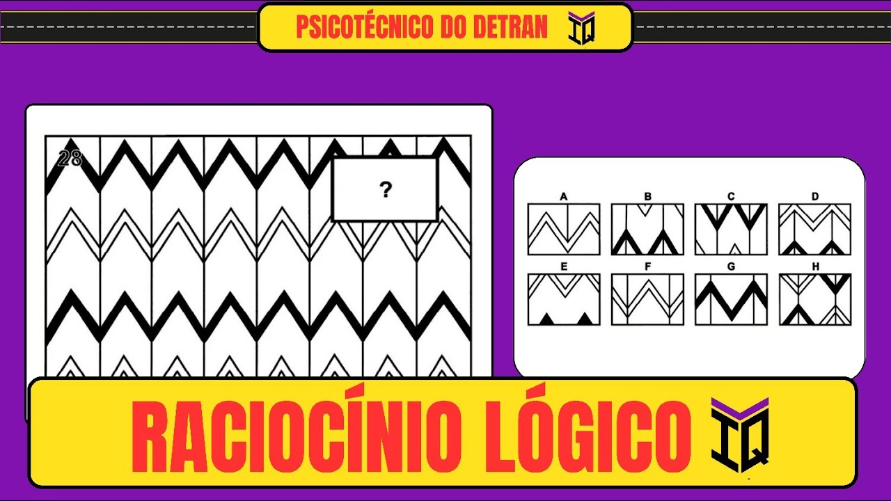 PSICOTÉCNICO DO DETRAN! (Livro R1) 🧠 Teste de Raciocínio Lógico | IQ Psicotécnicos P-03