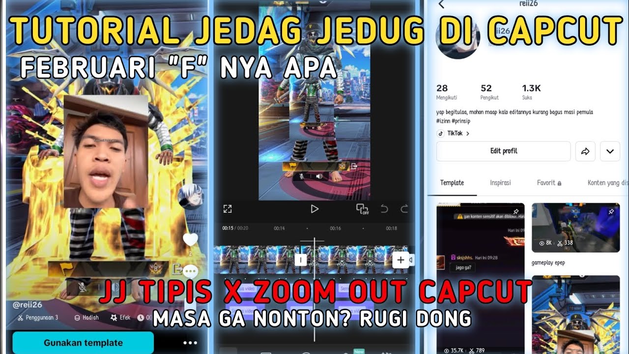 TUTORIAL JJ TIPIS X ZOOM OUT CAPCUT | SOUND FEBRUARI “F
