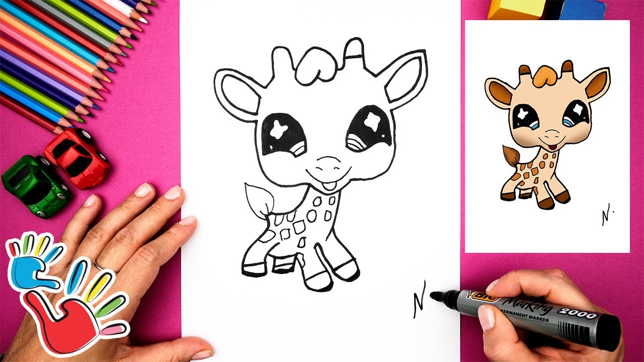 How to Draw Giraffe from Littlest Pet Shop | Fun Step-by-Step Tutorial for Kids