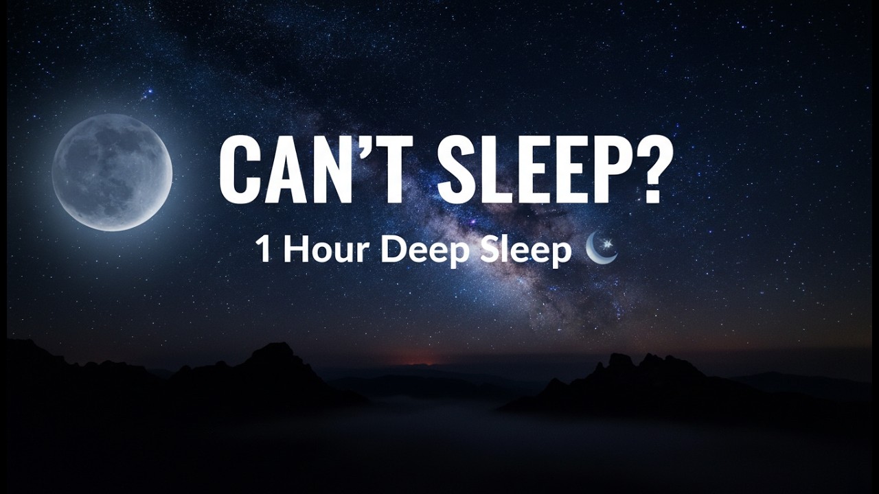 Deep Sleep Music 1 Hour 🌙 Space Ambient for Insomnia (Black Screen)