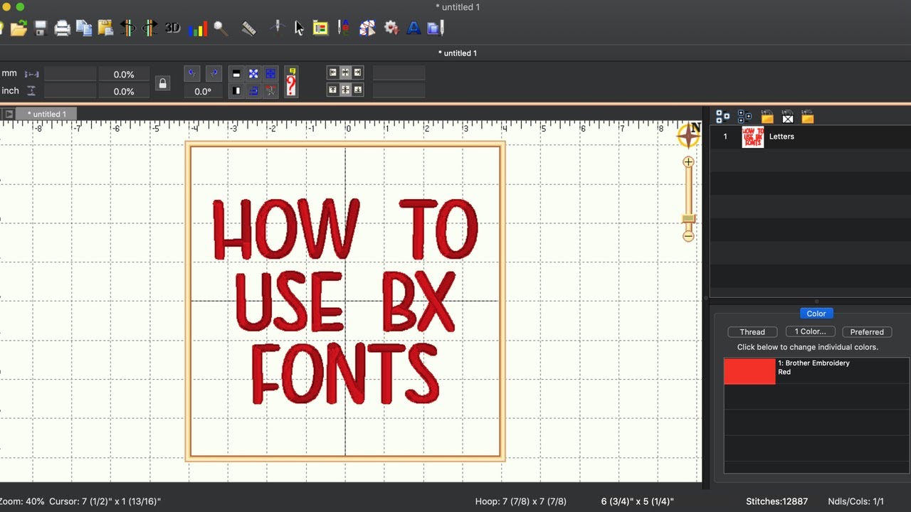 USING BX EMBROIDERY FONTS IN EMBRILLIANCE! Installing and editing fonts! Etsy Embroidery Business
