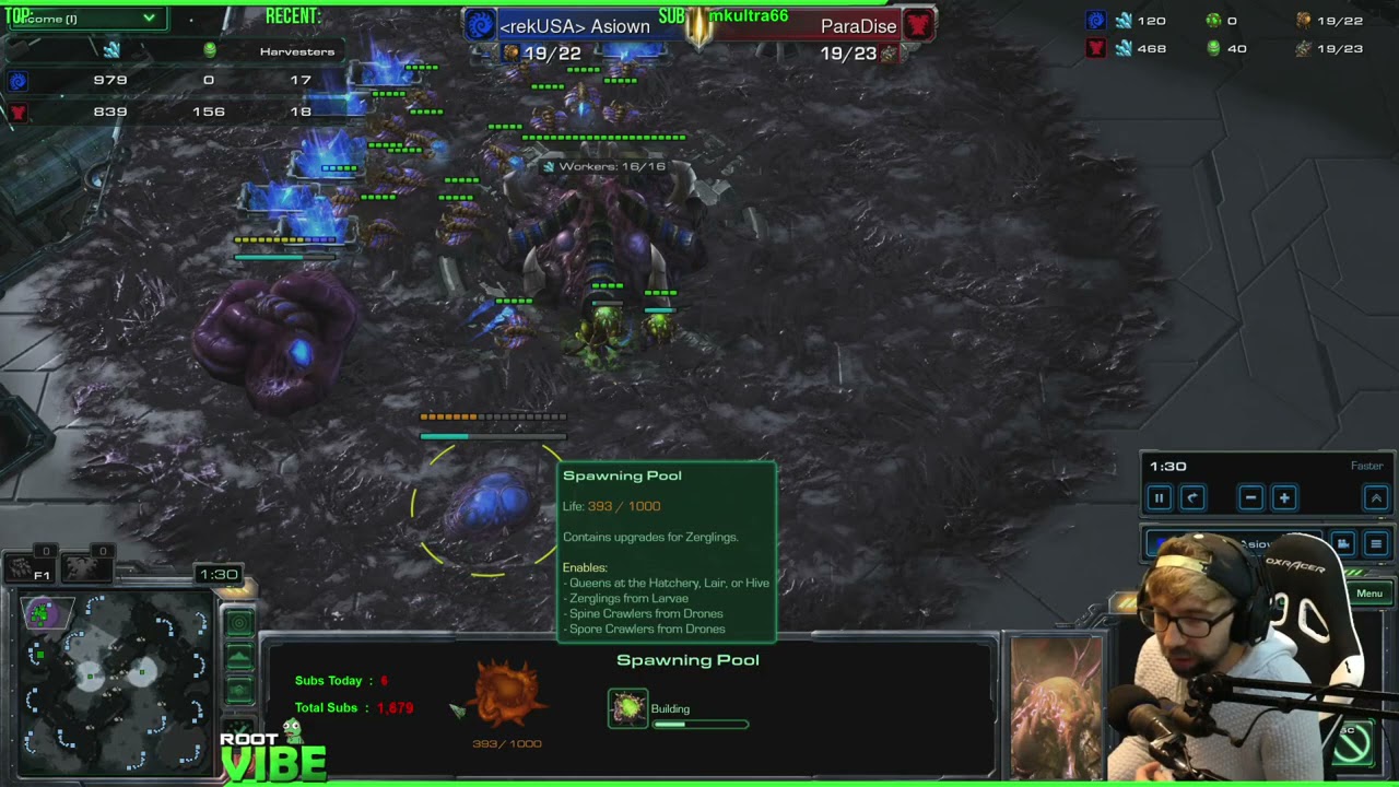 Coaching - Diamond ZvT Learning a clean Ling Bane Hydra Lurker style