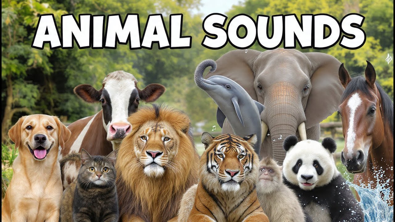 50 Animal Sounds for Kids 🐶🦁 | Learn Animal Voices | Fun Learning Video