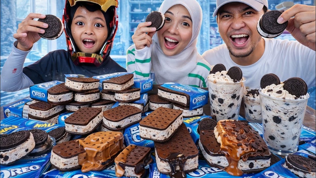 AQISH JADI IRONMAN! MUKBANG 10X AISKRIM OREO (PR4NK IRONMAN MASK)
