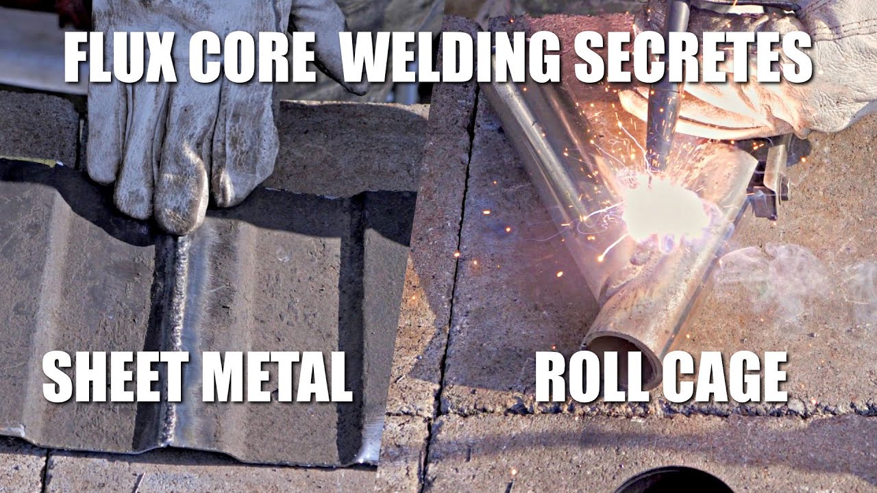 How to weld sheet metal plus roll cage piping with a flux core welder #welding