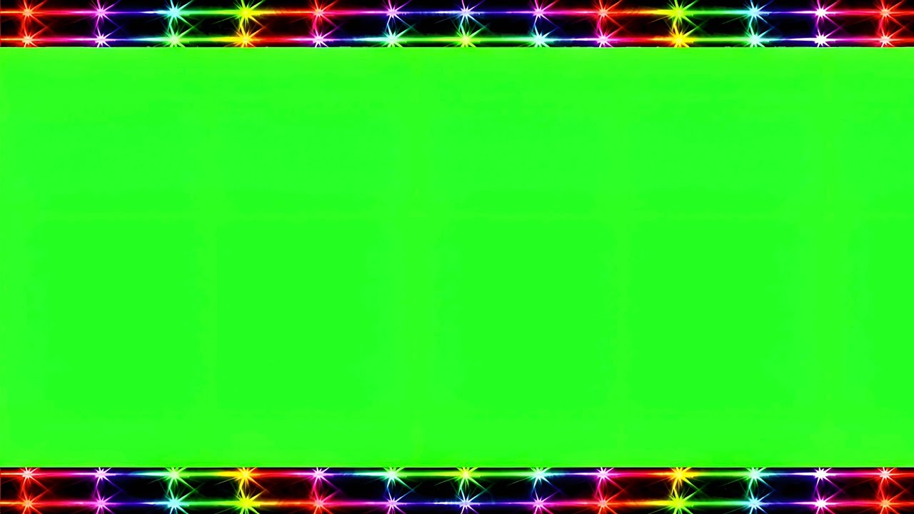 Vibrant Neon Green Screen Background | Colorful Light Frame Effect for Video Editing (HD Loop