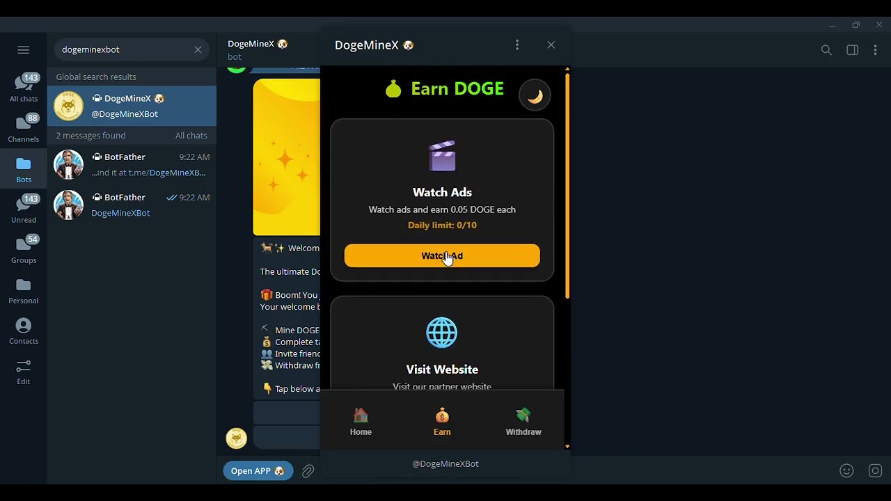 How to Mine Dogecoin (DOGE) for FREE in 2025 &ndash; Step by Step Guide! 🐕🚀 - @DogeMineXBot
