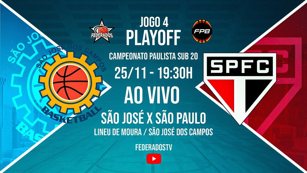 PLAYOFFS SUB-20 – JOGO 4 | São José x São Paulo | AO VIVO | Direto do Lineu de Moura – 19h30