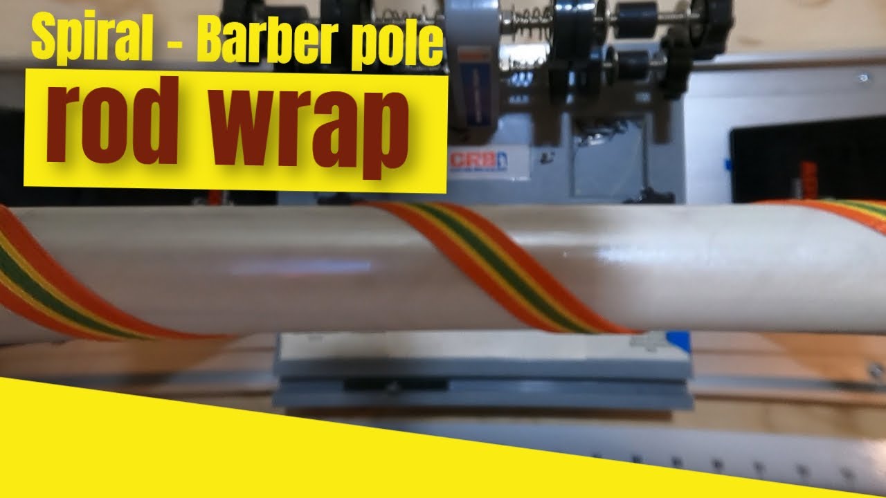 Spiral  rod wrap - Barber pole rod wrap tutorial