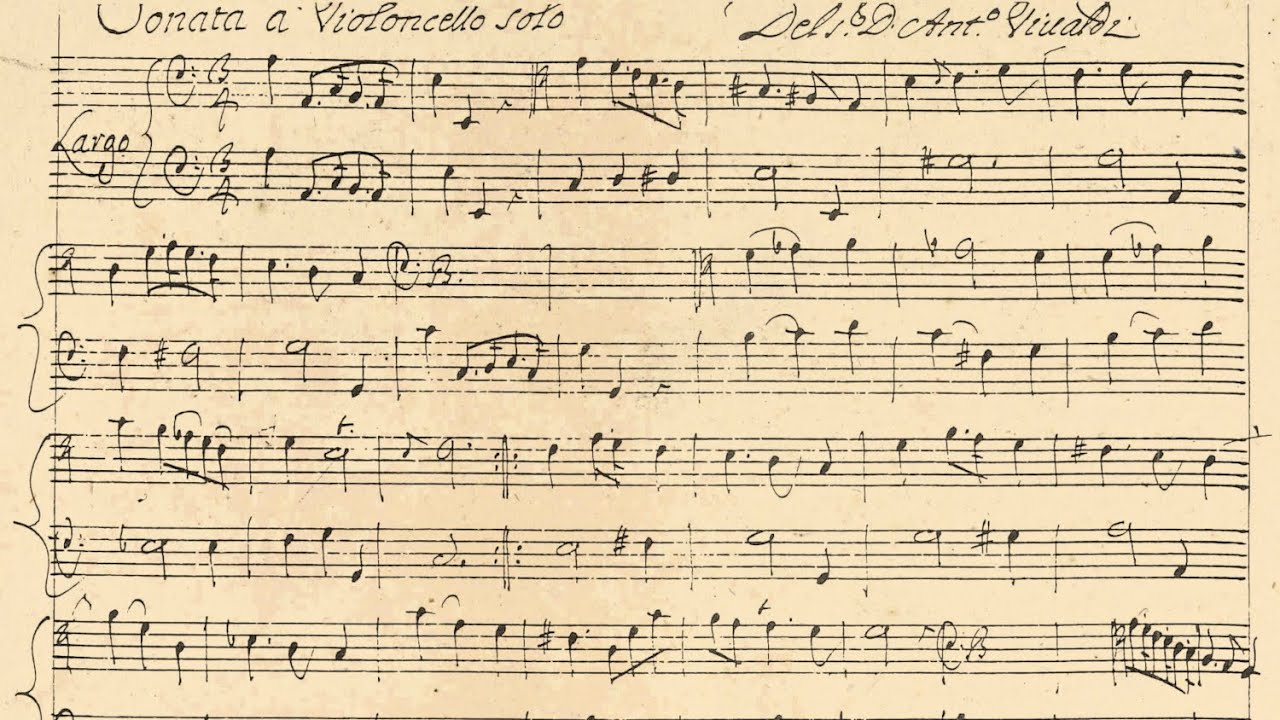 VIVALDI | Sonata a Violoncello Solo | RV 43 in A minor | Paris manuscript
