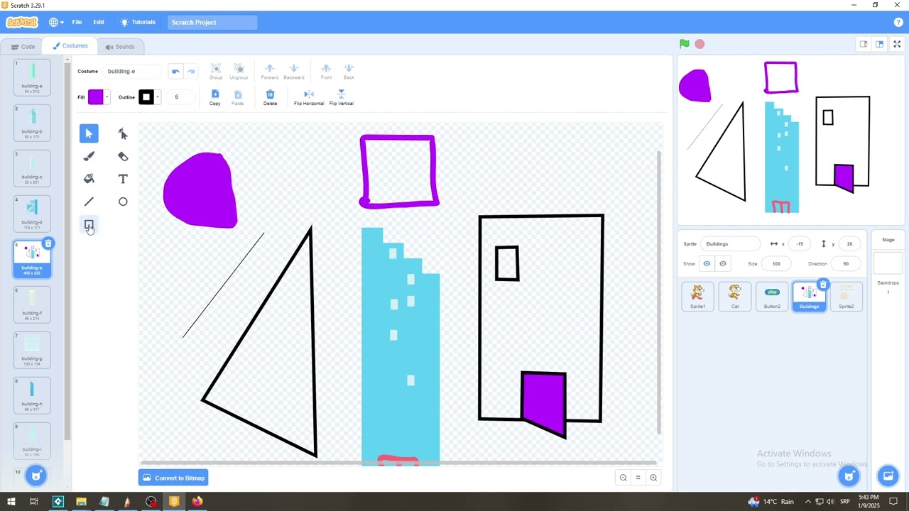 Rectangle Tool - Let's Sketch In Scratch