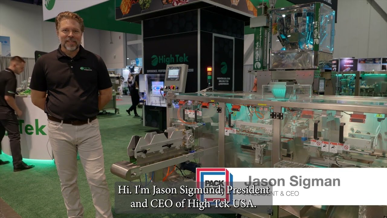 Linear Premade Pouch Machine | Auto Pouch Feeding System | Custom Snack Pouches | Pack Expo Hightek