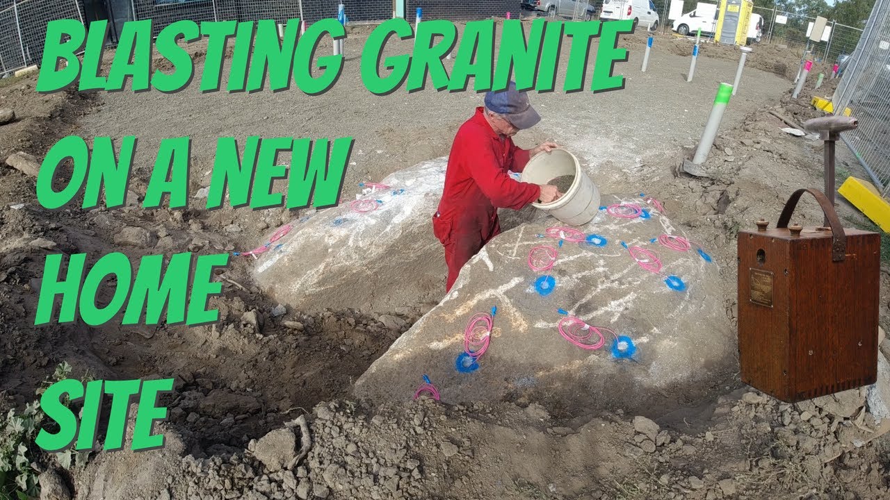 Blasting Granite rocks on a new home site