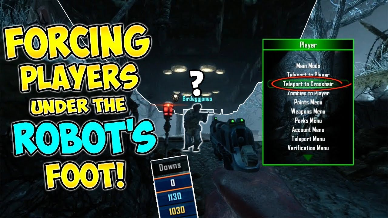 FORCING PLAYERS UNDER THE ORIGINS ROBOT FOOT!! (Zombie Mod Trolling!)