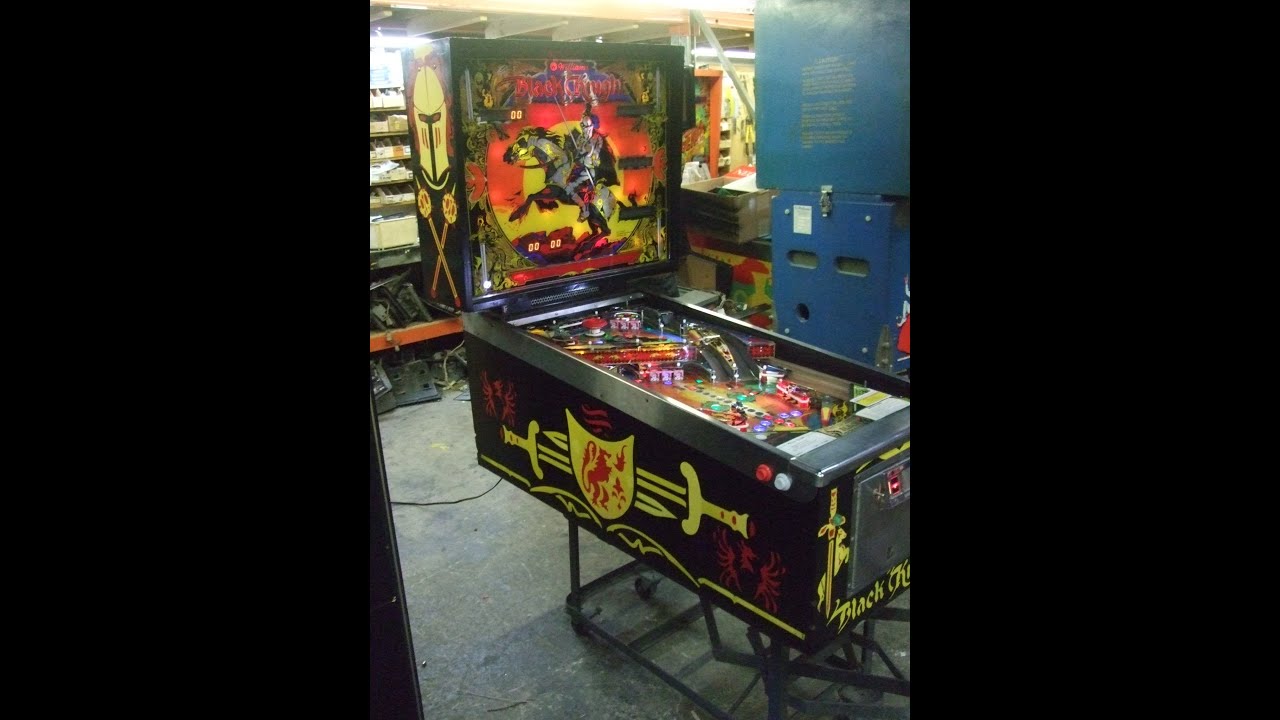 #345 Williams BLACK KNIGHT Pinball Machine with added Playfield Lighting! TNT Amusements