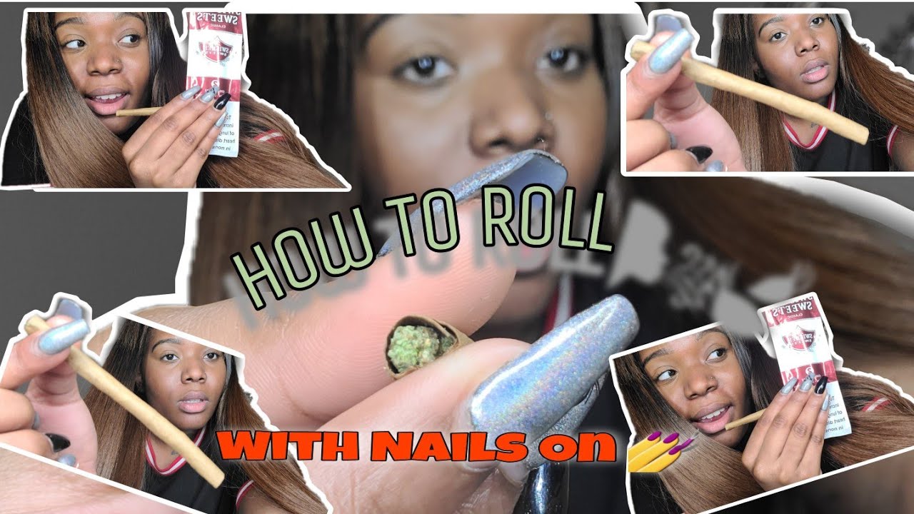HOW TO ROLL A PERFECT BLUNT! WITH NAILS ON| beginner friendly
