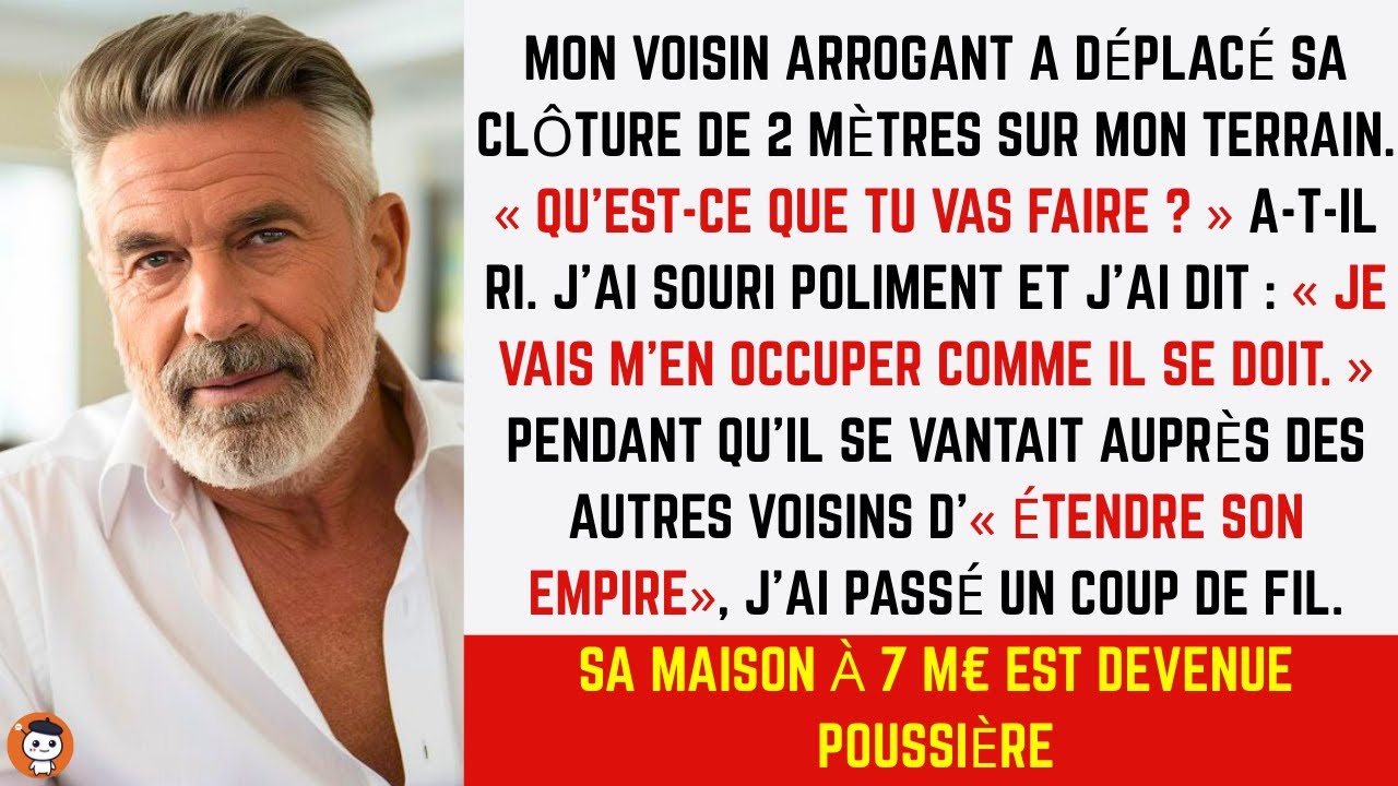 Mon voisin a déplacé sa clôture sur mon terrain… quelques jours plus tard, son manoir a disparu
