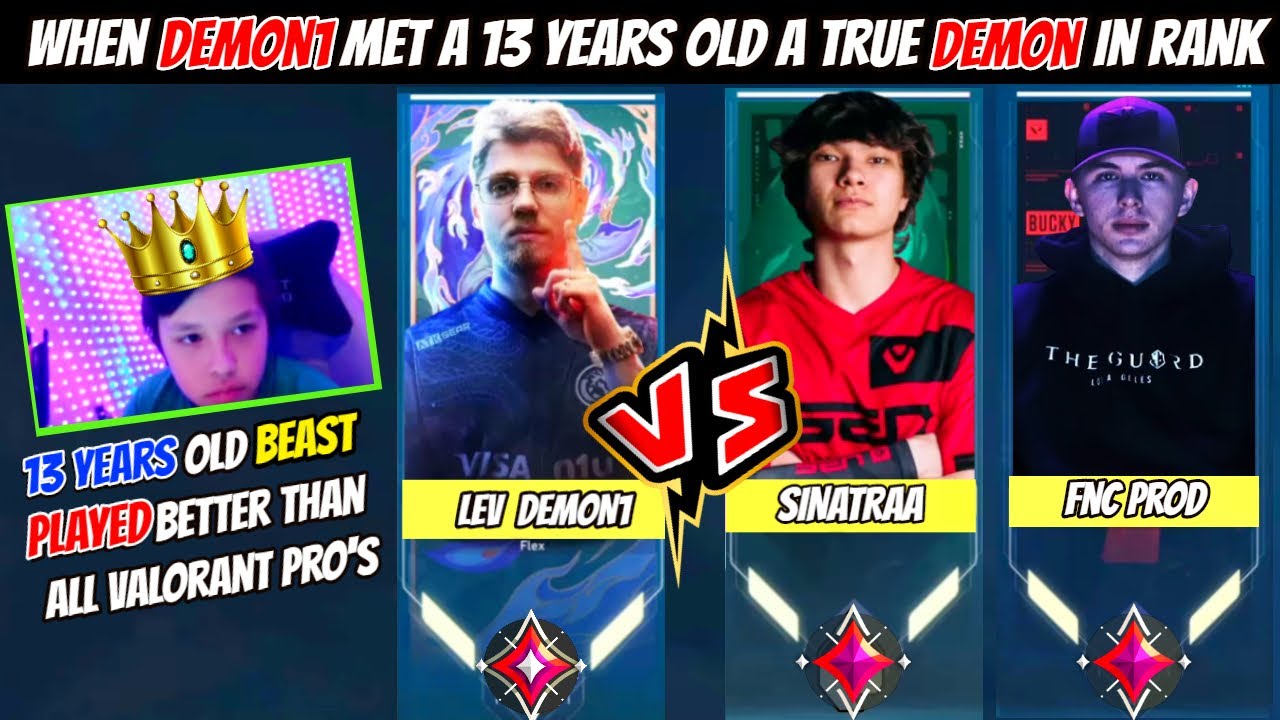 When Demon1 Meets A 13 Years Old True Demon Against Sinatraa & NEW FNC Prod in Ranked | Valorant