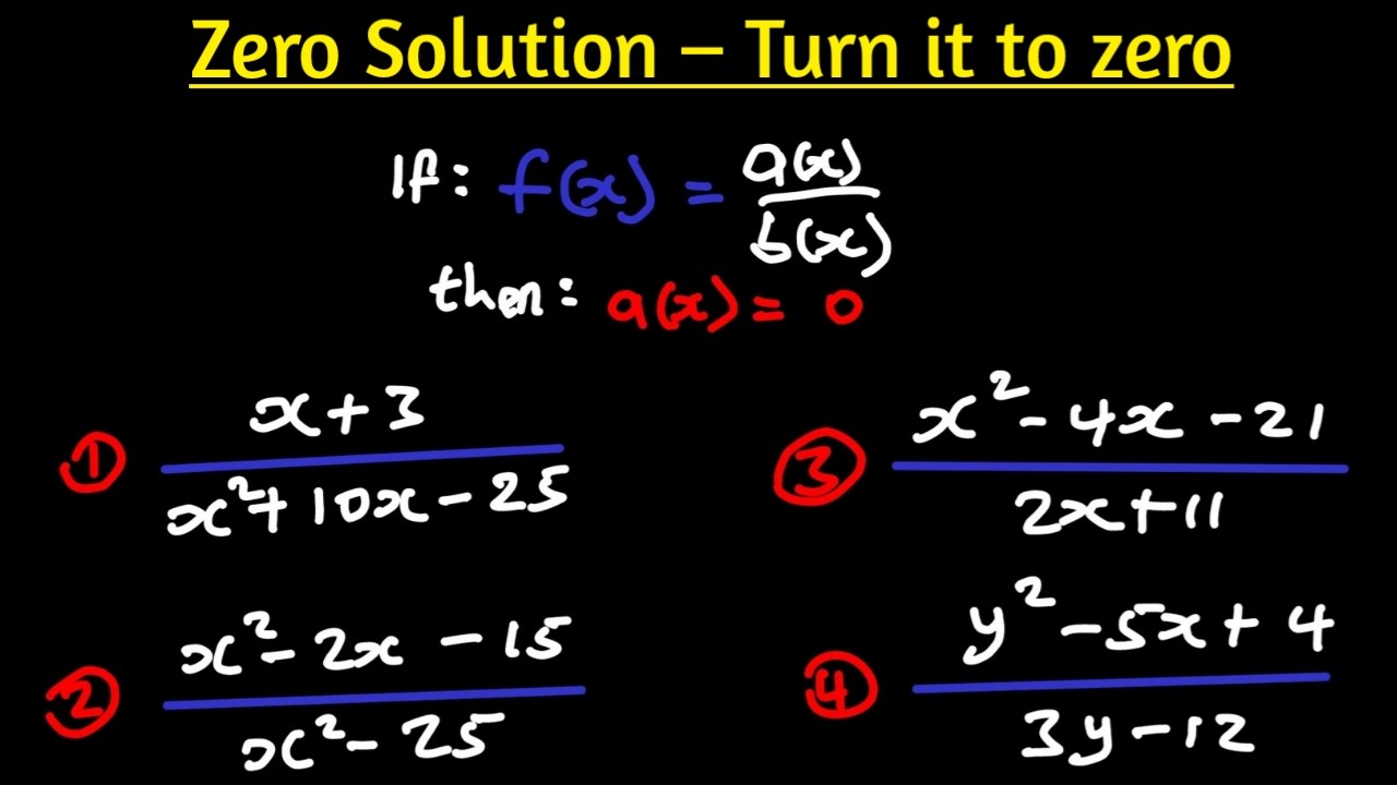 How to make an expression Equal to zero