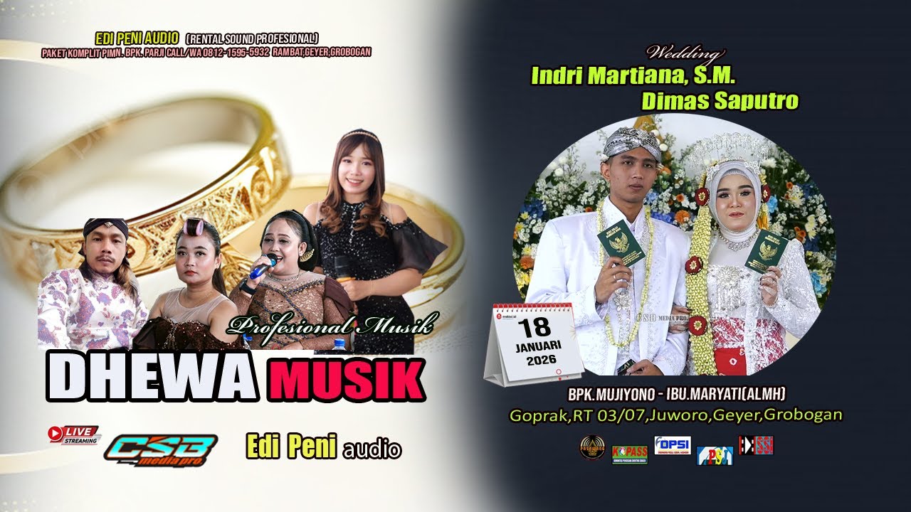 🔵🔴LIVE DHEWA MUSIK/Edi Peni Audio/Goprak,Juworo,Geyer,Grobogan/CSB Media pro